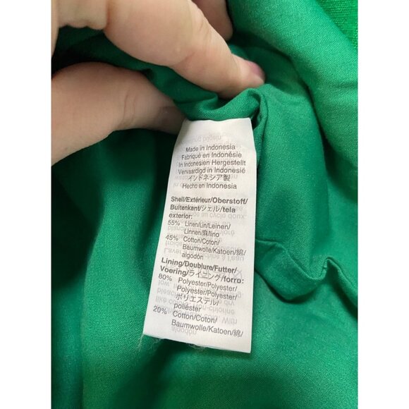 J Crew Women's Green Scalloped‎ Linen Mini Skirt Size 6 - Picture 6 of 7